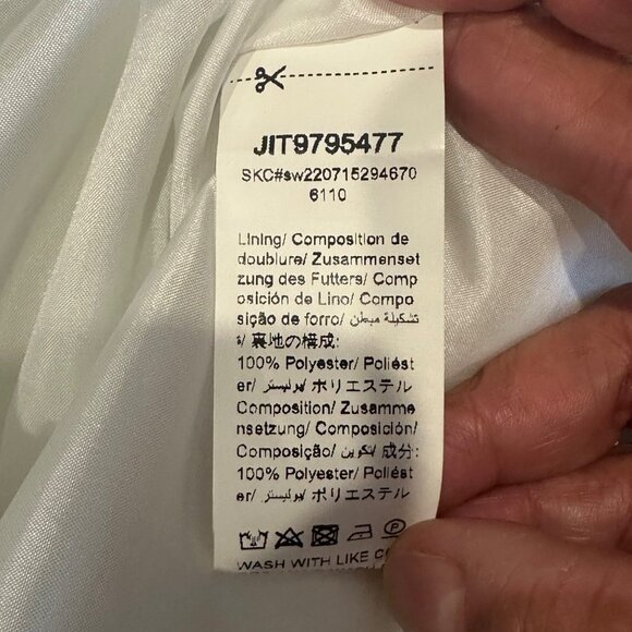 Quilted Puffer Jacket White Lightweight Winter Coat Shein Womens Size M - Picture 4 of 6